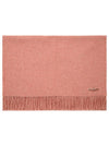 Logo Wool Fringe Scarf Rose Melange - ACNE STUDIOS - BALAAN 2