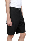 Light Stretch Cotton Bermuda Shorts Black - STONE ISLAND - BALAAN 4