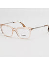 Eyewear Demo Square Horn-rimmed Eyeglasses Pink - BURBERRY - BALAAN 3