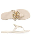 Women's Metal Miller Soft Flip Flops White - TORY BURCH - BALAAN 3