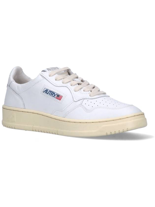 Medalist Leather Low Top Sneakers White - AUTRY - BALAAN 3