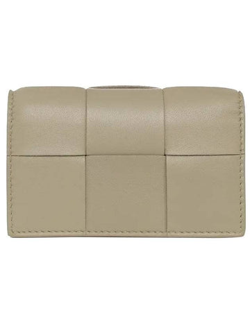 Intrecciato Flap Card Wallet Travertine - BOTTEGA VENETA - BALAAN 1