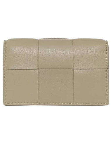 Intrecciato Flap Card Wallet Travertine - BOTTEGA VENETA - BALAAN 1