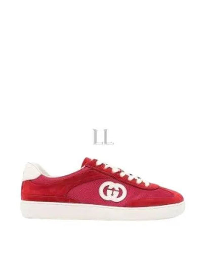 Interlocking G Low-Top Sneakers Bordeaux - GUCCI - BALAAN 2