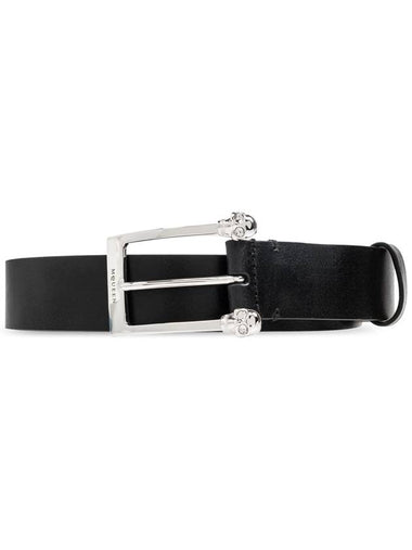 Alexander McQueen Leather Belt, Men's, Black - ALEXANDER MCQUEEN - BALAAN 1