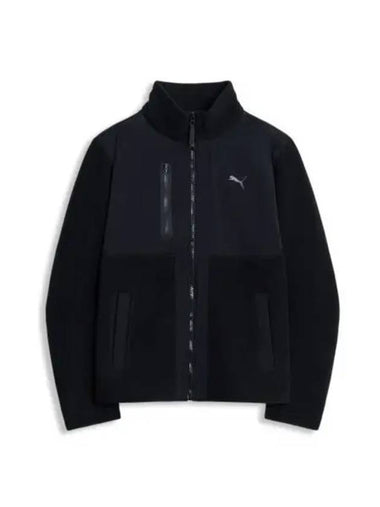 Active Fleece Bonded Zip-Up Jacket Black - PUMA - BALAAN 1