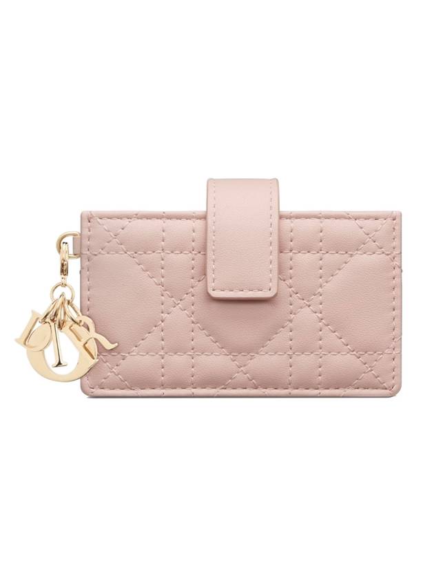 Lady Jasmine Lambskin Card Wallet Powder Pink - DIOR - BALAAN 1