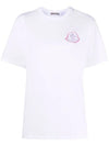 Women's Graphic Logo Printing Short Sleeve T-Shirt White - MONCLER - BALAAN 1