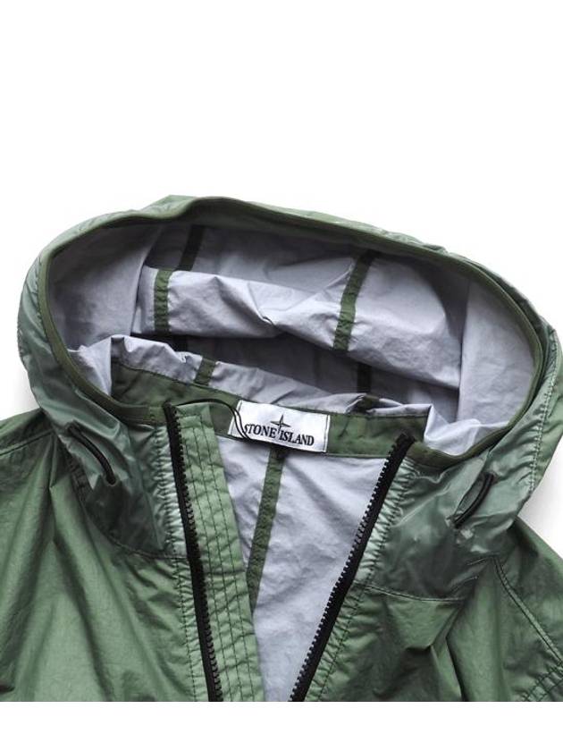 Wappen Patch Nylon Hooded  Jacket Green - STONE ISLAND - BALAAN 6