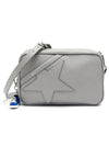 Hammered Star Leather Cross Bag Grey - GOLDEN GOOSE - BALAAN.