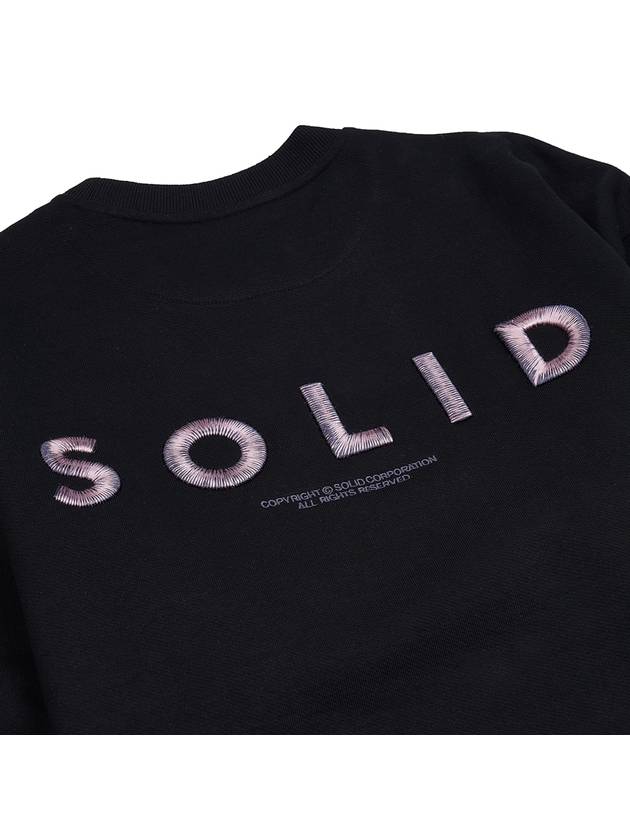 Solid Embroidery Sweatshirt Black - SOLID HOMME - BALAAN 8