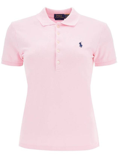 Women's Julie Embroidered Logo Short Sleeve Polo Shirt Pink - POLO RALPH LAUREN - BALAAN 2