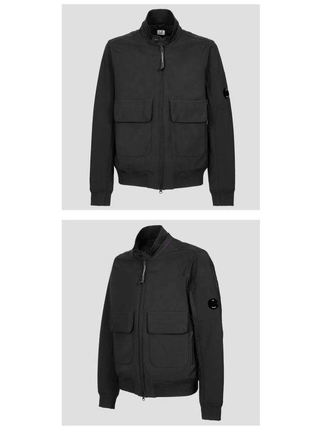 Lens Wappen Shell R Zip-Up Jacket Black - CP COMPANY - BALAAN 5