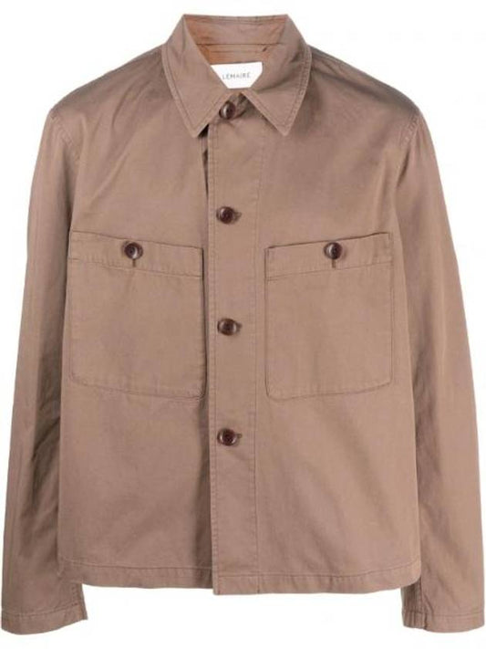 Military Inspired Shirt Oversized Jacket Curve Brown - LEMAIRE - BALAAN 1