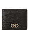 Gancini Logo Coin Wallet Black - SALVATORE FERRAGAMO - BALAAN 1