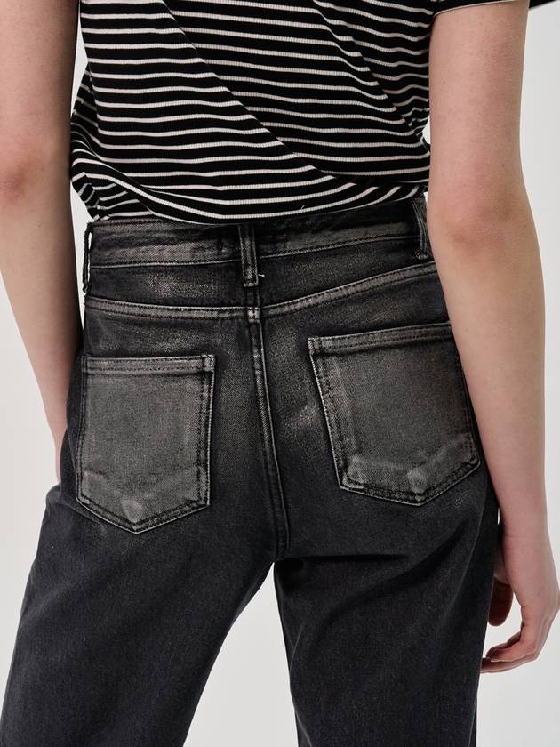 Foi Printl Denim Pants_Charcoal - SORRY TOO MUCH LOVE - BALAAN 4