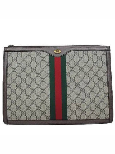 523359 GG Logo PVC Supreme Portfolio Ophidia Clutch - GUCCI - BALAAN 1