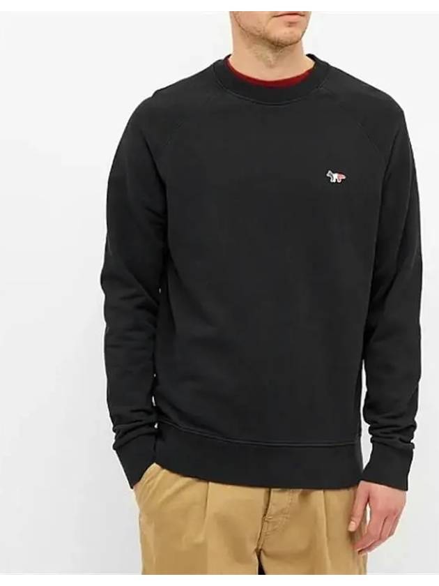 Tricolor Fox Patch Sweatshirt Black - MAISON KITSUNE - BALAAN 2