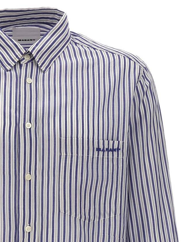 Jasolo Striped Long Sleeve Shirt Blue - ISABEL MARANT - BALAAN 5