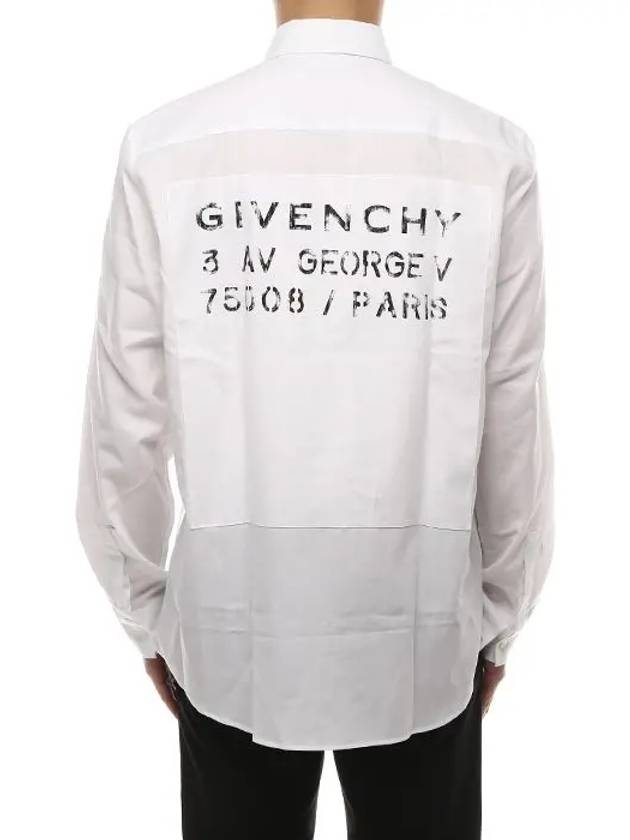 Back Logo Over Long Sleeve Shirt White - GIVENCHY - BALAAN 4