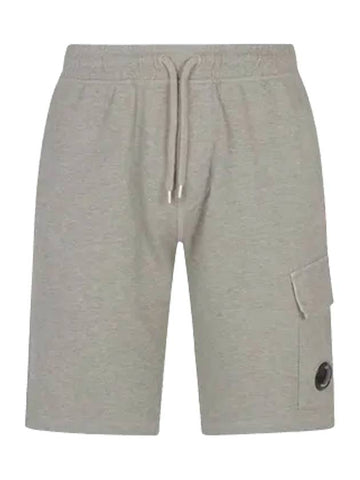 Light Fleece Cargo Lens Shorts Grey - CP COMPANY - BALAAN 1