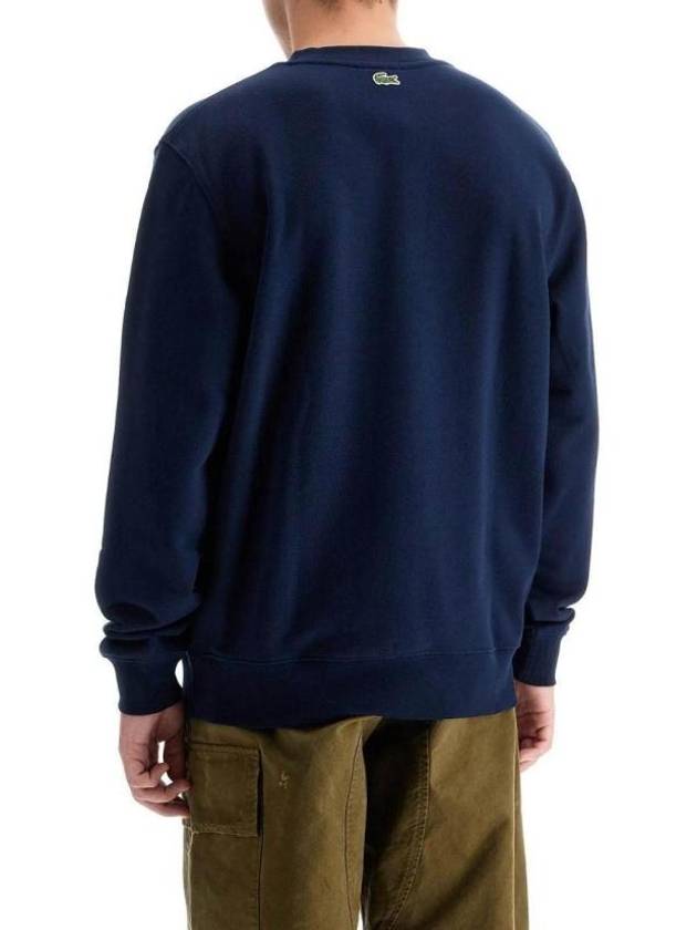 Unbrush Fleece Sweatshirt Navy Blue - LACOSTE - BALAAN 3