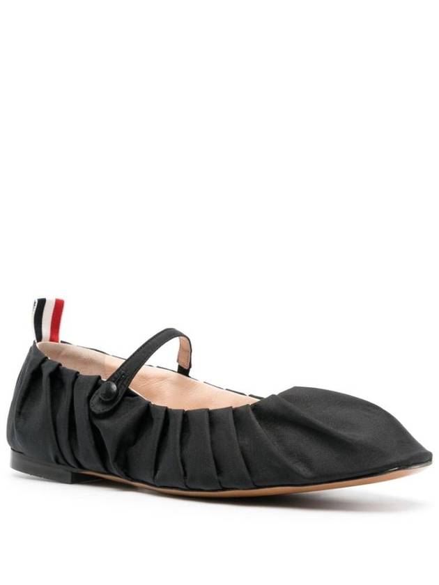 Silk Taffeta Thom John Ruched Ballerina Black - THOM BROWNE - BALAAN 5