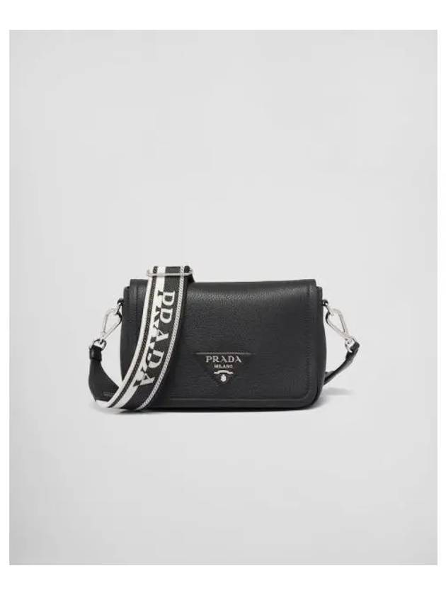 Leather Shoulder Bag Black - PRADA - BALAAN 2