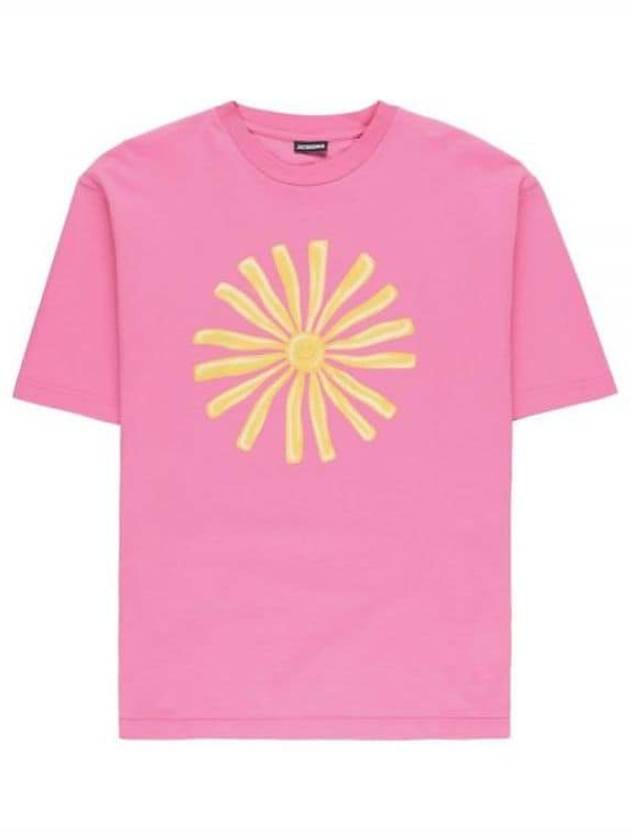 Men's Le Soleil Cotton Short Sleeve T-Shirt Pink - JACQUEMUS - BALAAN 2