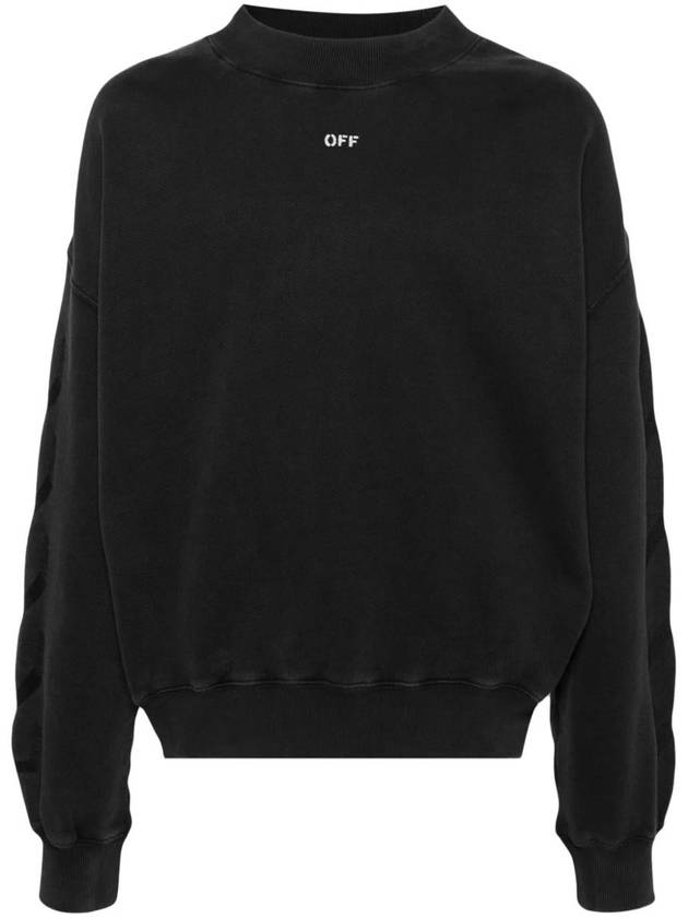 Print Cotton Sweatshirt Black - OFF WHITE - BALAAN 2