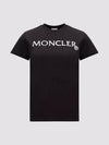 Women's Embroidered Logo Short Sleeve T-Shirt Black - MONCLER - BALAAN 2