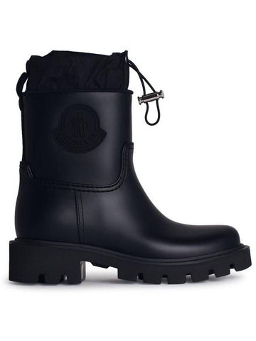 Moncler 'Kickstream' Black Leather Blend Desert Boots - MONCLER - BALAAN 1