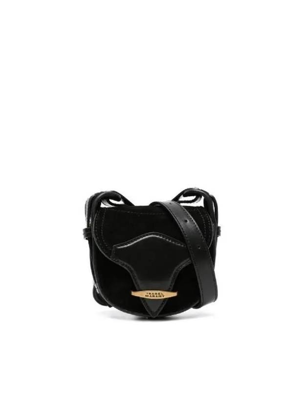 Botsy Logo Suede Mini Shoulder Bag Black - ISABEL MARANT - BALAAN 2