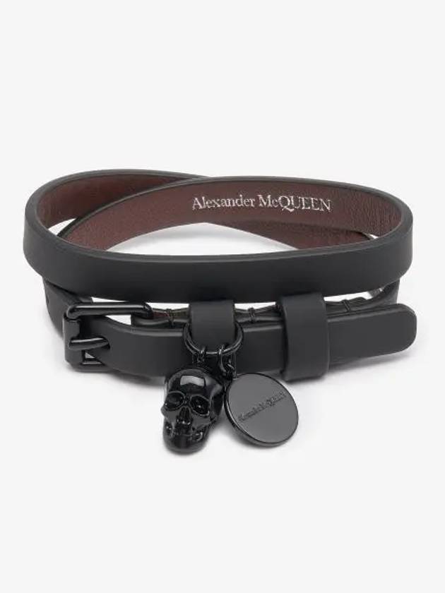 Skull Double Wrap Bracelet Black - ALEXANDER MCQUEEN - BALAAN 2