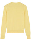 Fox Head Patch Adjusted Round Neck Cardigan Yellow - MAISON KITSUNE - BALAAN 4