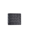 Intrecciato Leather Half Wallet Black - BOTTEGA VENETA - BALAAN 2