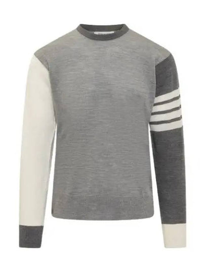 Classic 4 Bar Merino Wool Knit Top Tonal Grey - THOM BROWNE - BALAAN 2