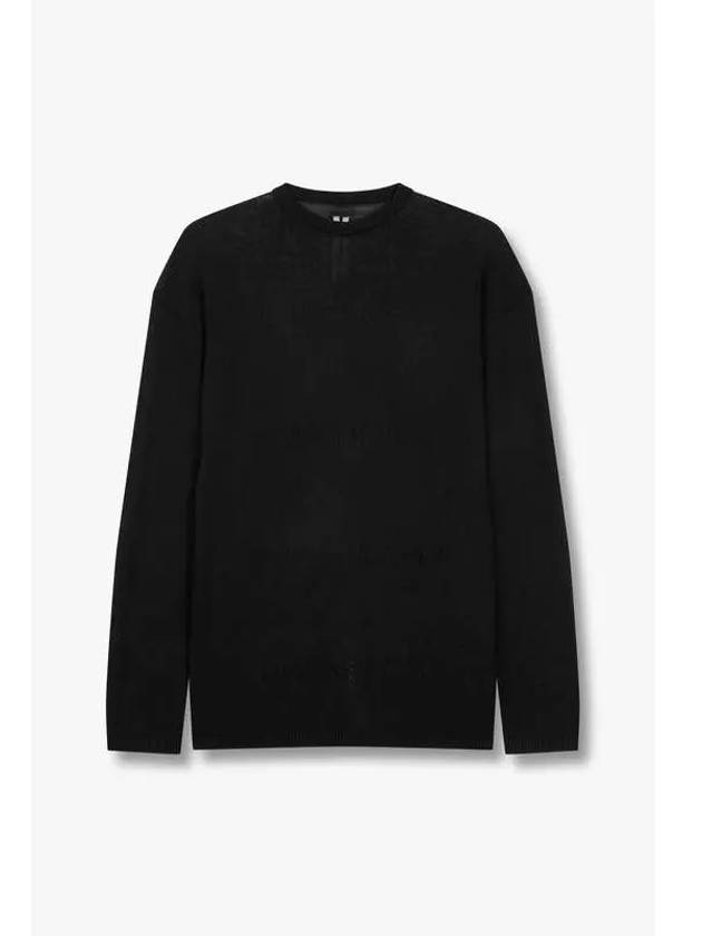 MEN punching lettering oversized pullover black - RICK OWENS - BALAAN 1