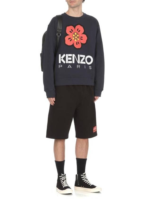 Men's Boke Flower Print Sweatshirt Blue - KENZO - BALAAN 6