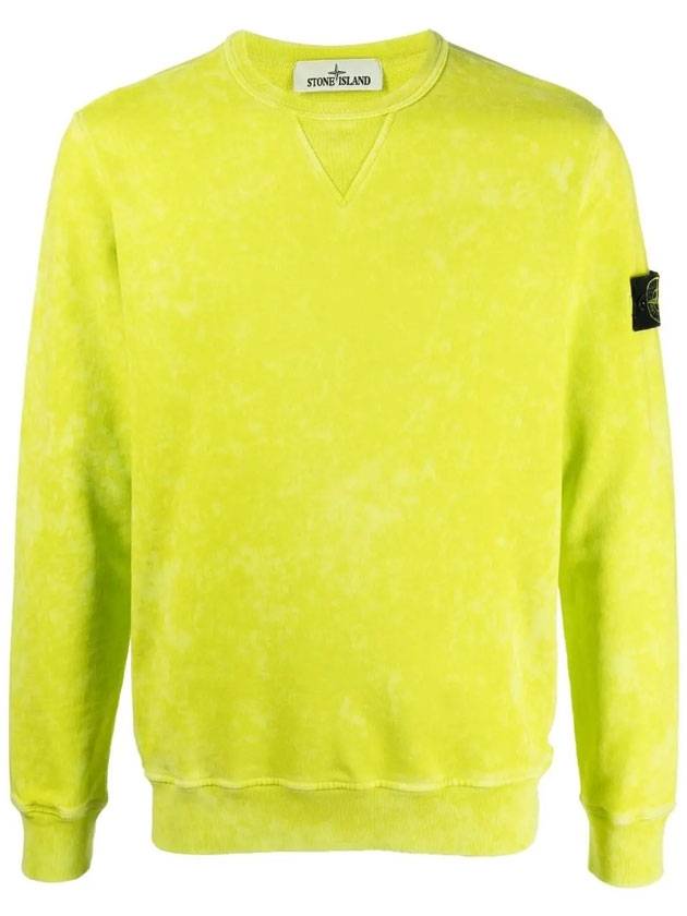 Off-Dye Treatment Crewneck Sweatshirt Lemon - STONE ISLAND - BALAAN 1