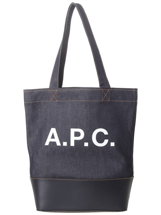 Logo Denim Axelle Tote Bag Navy - A.P.C. - BALAAN 2