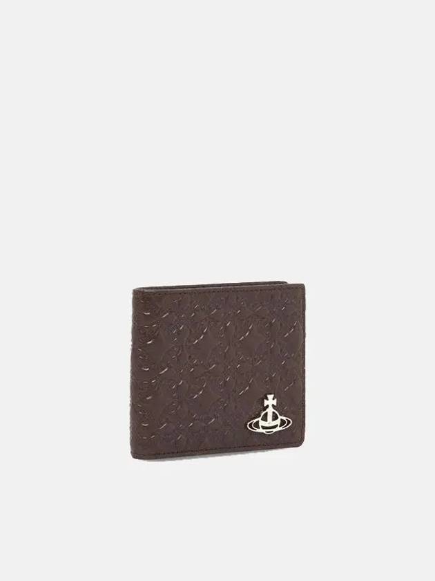 Logo detail George embossed half wallet brown 51120008 D401 - VIVIENNE WESTWOOD - BALAAN 4