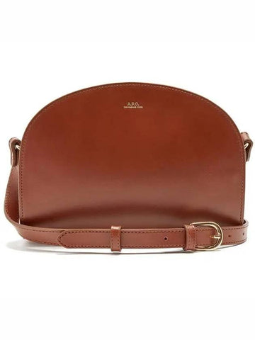 Half moon half moon smooth leather shoulder bag brown PXADM F61048 CAD - A.P.C. - BALAAN 1