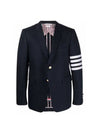 Diagonal Armband Cotton Shooting Engineer Classic Jacket Navy - THOM BROWNE - BALAAN 2