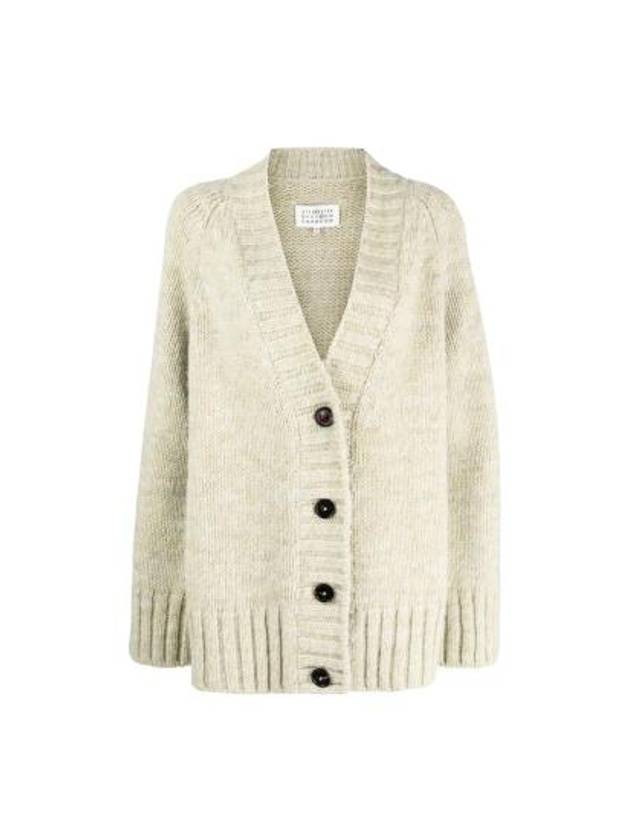 Botanical Dyed V-Neck Knit Cardigan Pistachio - MAISON MARGIELA - BALAAN 2