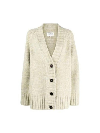 Botanical Dyed V-Neck Knit Cardigan Pistachio - MAISON MARGIELA - BALAAN 2