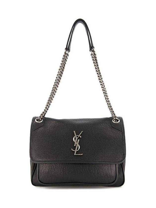 Medium Niki Chain Leather Shoulder Bag Black - SAINT LAURENT - BALAAN 2