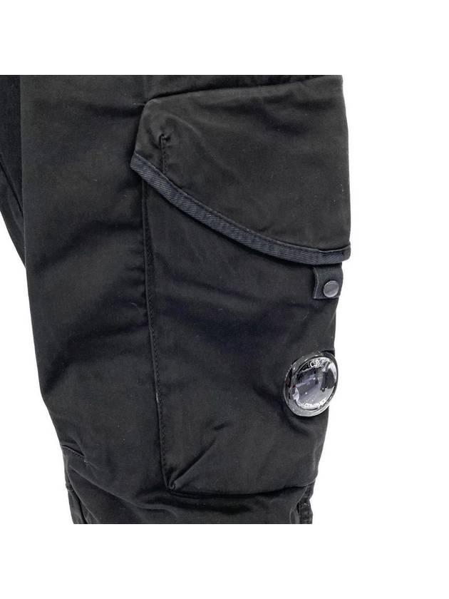 Men's Lens Wappen Stretch Cargo Straight Pants Black - CP COMPANY - BALAAN 3