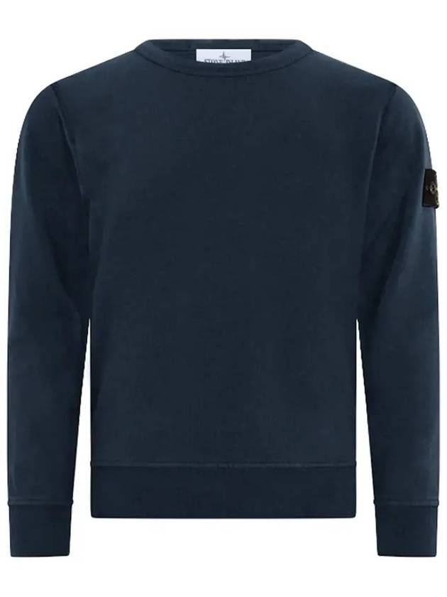 Kids Garment Dyed Logo Wappen Patch Sweatshirt Navy - STONE ISLAND - BALAAN 2