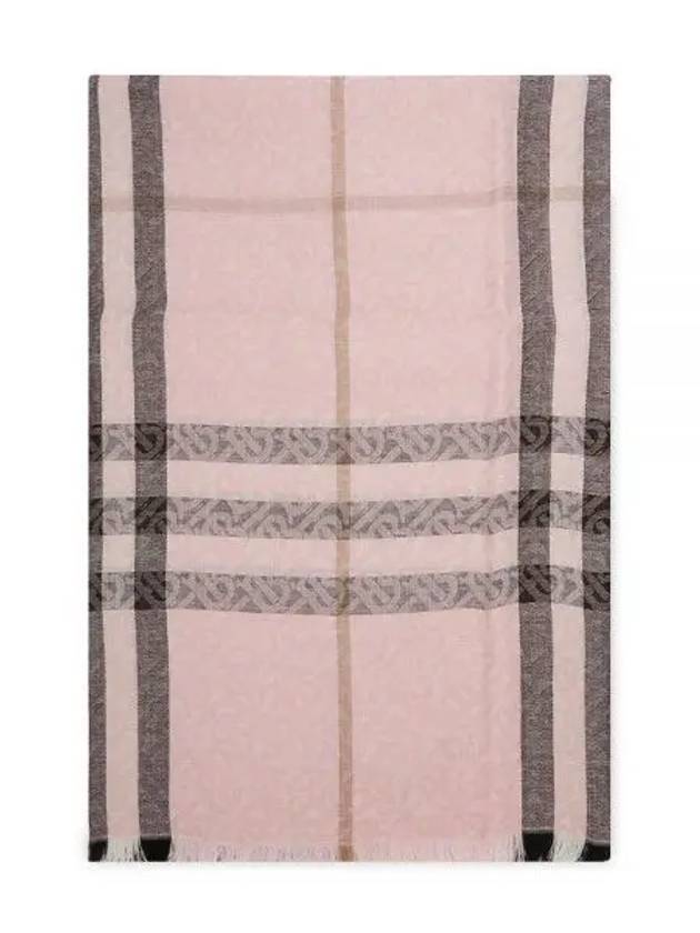 Monogram Check Wool Silk Muffler Pink - BURBERRY - BALAAN 2